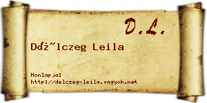 Délczeg Leila névjegykártya